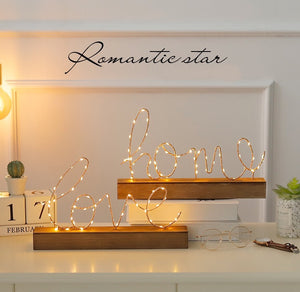 Love Table Decoration with Lights