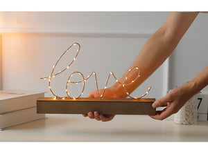 Love Table Decoration with Lights