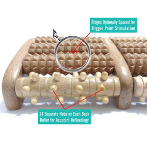 Wooden Dual Feet Massage Roller